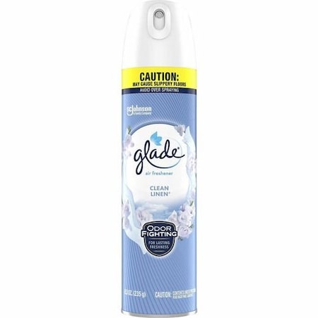 Sc Johnson Air Freshener Spray, Glade, Clean Linen, 8.3 oz, MI, 6PK SJN346467CT